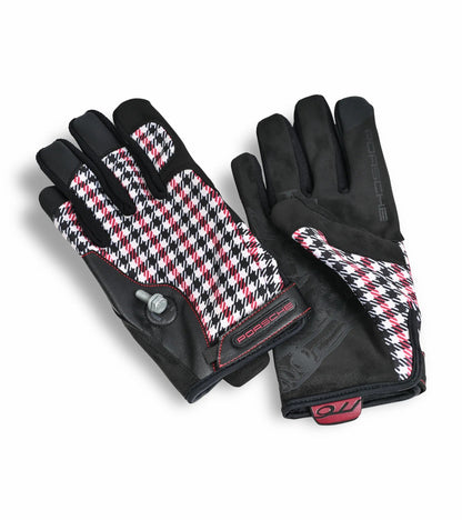 Porsche Classic Assembly Gloves in Red Pepita