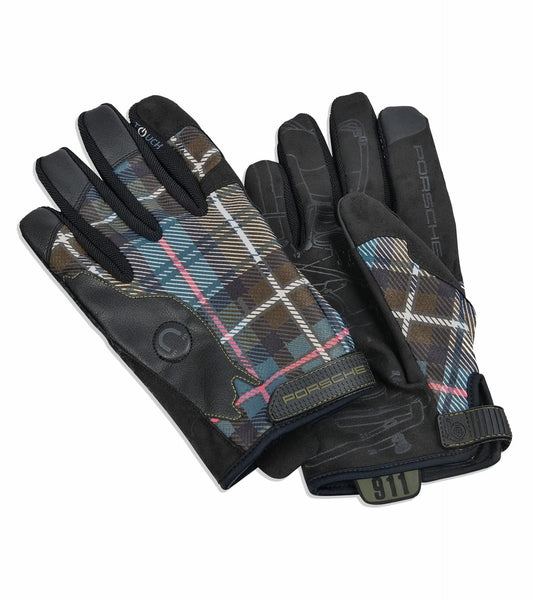 Porsche Assembly Gloves in Dress Mackenzie Green Tartan