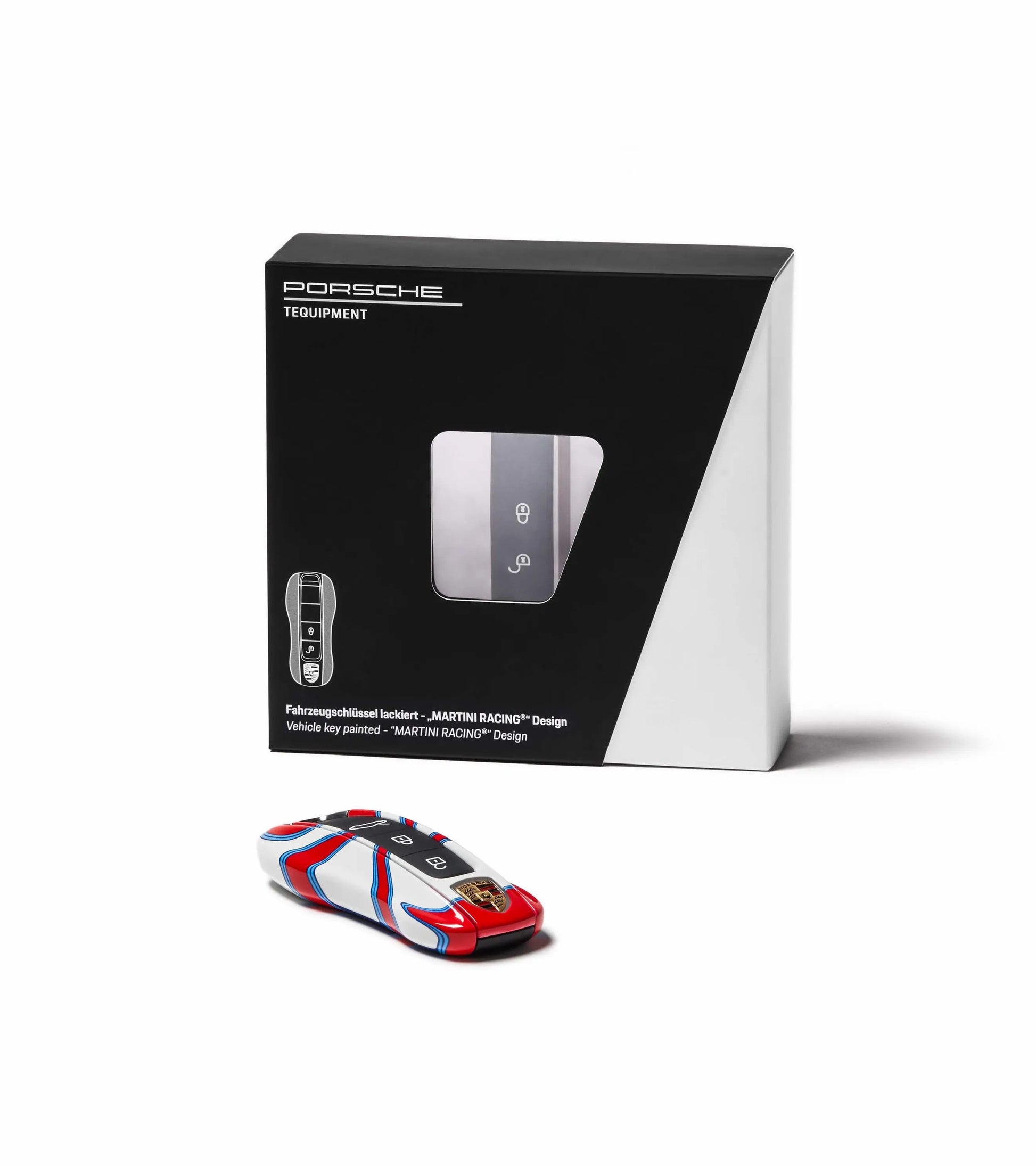 Porsche Painted Vehicle Key Sides in Design Edition “MARTINI RACING®”