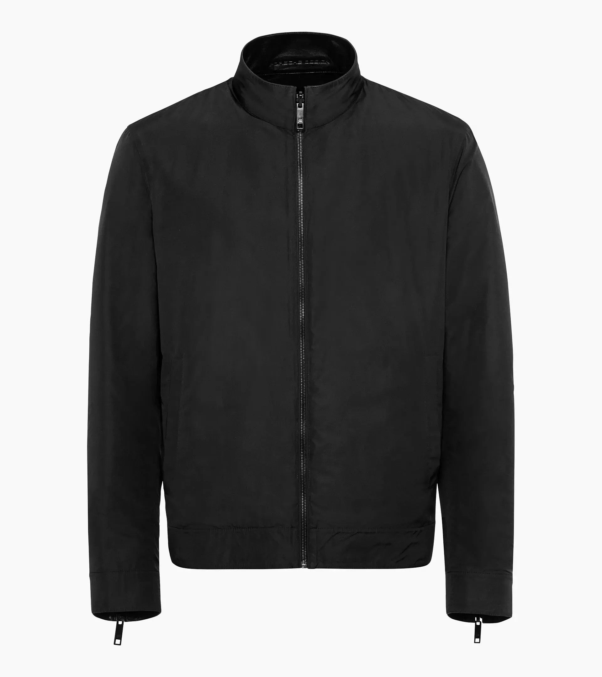 Athleisure reverse leather jacket